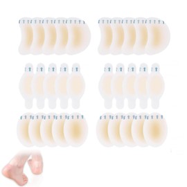 30 Pcs Blister Plasters for Feet, Hydrocolloid Dressings with Watch, Oval, Half-Moon Shapes, Corn, Toe Blister Prevention Cushions, New Skin Liquid Plaster for Foot Care
