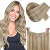 RUNATURE Real Hair Extensions with Wire 40 cm Blonde Highlight