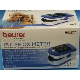 Beurer PO50 Fingertip PULSE OXIMETER, Blood Oxygen Saturation Heart Rate Monitor