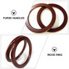 NUOBESTY 2pcs Wooden Ring Handle Round Wood Handles Wooden Circle
