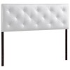 Bowery Hill Modern Faux Leather Tufted King Panel Headboard in
