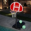 Portable Basketball Hoop 5.5-6.1Ft Height Adjustable LED Poolside Gift for