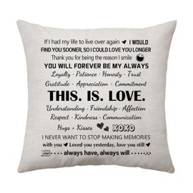 Aconesong This Is Love Reminder Gifts for Her Him Cushion Cover Cushion Case Throw Pillow Cover Gift for Couple Idea Valentines for Wife Husband Girlfriend Boyfriend (This Is Love)