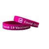easyIDea Covid-19 Vaccination Durable Silicone Wristband (Purple with White Lettering)