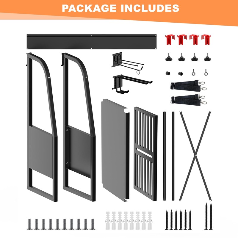 WALMANN Wall Mount Golf Bag Organizer, 2 Golf Bags Stand