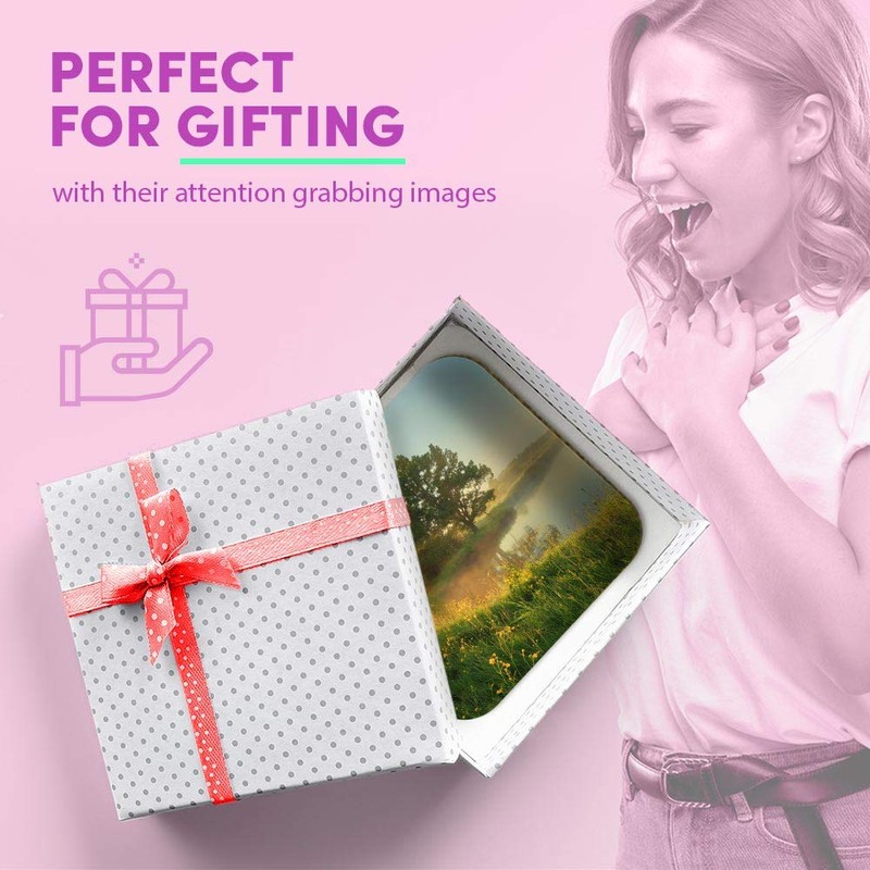 1 x Square MDF Fridge Magnet - Pretty River Riverside