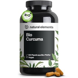 Organic Turmeric – 240 Capsules – 4542 mg Organic Turmeric + Organic Black Pepper per Daily Dose – With Curcumin & Piperine – High-Dosage, Vegan and Made in Germany