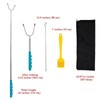 Barbecue Forks,Campfire Sticks,8 Telescopic Roasting Fork with 10 BBQ Skewers