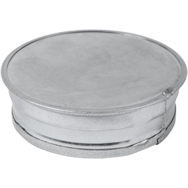 4" Inch Metal Tee Cap - Round Vent Cover - Galvanized Steel - Indoor and Outdoor Pipe Cover - Dryer Vent Cover - Dryer Duct End Cap - 4In Metal End Cap - Metal Plug 4Inch - Round Metal Duct Cap