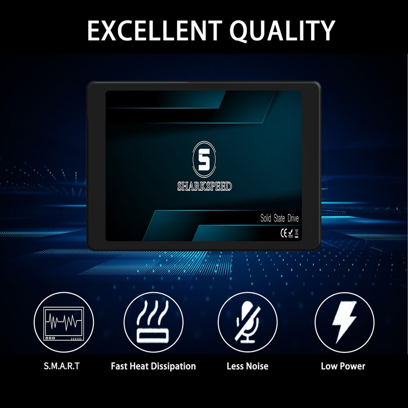 S SHARKSPEED SSD 128GB 2.5” 6Gb/s SATA 3 3D NAND