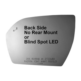 Compatible with 20-23 Ford Expedition / 20-23 Lincoln Navigator Side Mirror Glass (Passenger With Blind Spot)