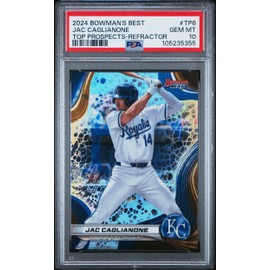 Graded 2024 Topps Bowmans Best Jac Caglianone #TP6 Top Prospects Refractor Rookie RC Baseball Card PSA 10 Gem Mint