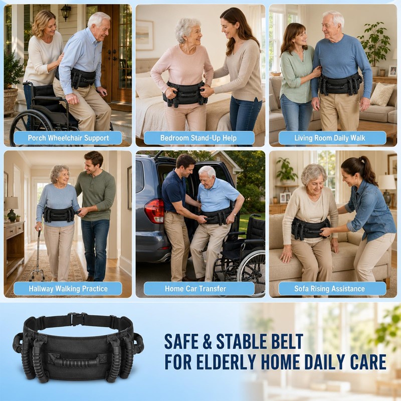 N1NZDYY Gait Belt for Seniors, Transfer Belt with Padded Handle