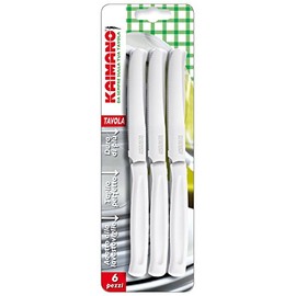 Kaimano KDN021506W 6 Coltelli Dinamik Tavola Lama Dentata Bianco