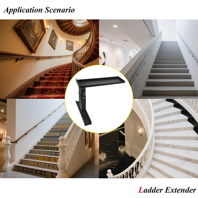 Heavy Duty Ladder Extender Pro & Stabilizer Adjustable Height 9.53"