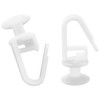 120 PCS White Plastic Curtain Hooks – Glider Hooks for