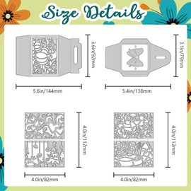 DELORIGIN 3D Gift Box Cutting Dies Festival Gift Bag Dies Cut Metal Die Cuts Embossing Stencils Template with Hollowed-Out Christmas Trees Bows Hearts Easter Eggs for Gift Packaging Christmas Easter