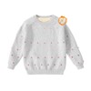 NIUSC Baby Girls Gradient Dot Fleece Lined Crewneck Sweater -