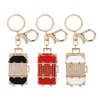 Framendino, 3 Pack Mini Suitcase Keychain Metal Key Chains for
