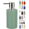 Spirella Liquid Soap Dispenser, Stoneware, Green, 7 x 7 x