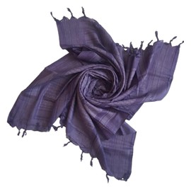 MILSPEC SURPLUS Shemagh Scarf Cotton Arab Head Cover Desert Palestinian Keffiyeh Tactical Army Scarf Hand Made (Plain Purple)