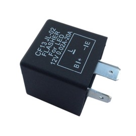 GRIRIW 3 Pin Unadjustable CF13 JL02 LED Flasher Relay for Cars Auto LED Flasher for Turn Signal Blinking Compatible with Various Vehicle Models
