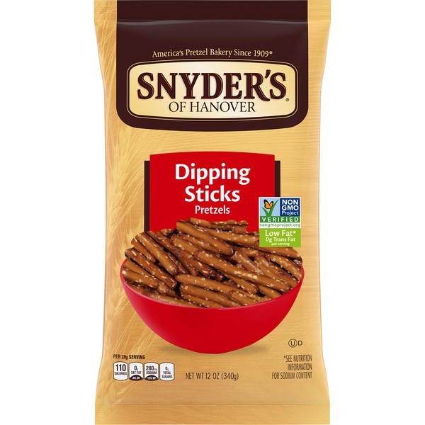 Snyder's of Hanover Pretzels Dipping Sticks, 12 Ounce Bag (Pack of 12)