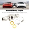 Fuel Line T Fitting Adapter 304 Stainless Steel Pressure Gauge