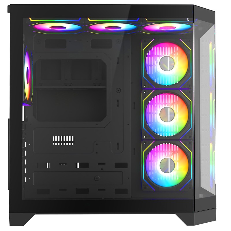 PC Gaming ATX Case Iceberg Crystal Edge Full Panoramic View
