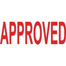 Colop "Approved" Green Line Word Stamp - Red