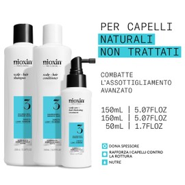 Sistema 3 Kit Trifasico Shampoo 150ml Conditioner 150ml Treatment 50ml - Kit zur Vorbeugung von geschädigtem Haarausfall