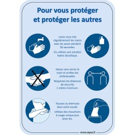 CEP 7010-100 FR Wall Sticker A4 Gestures Barriers