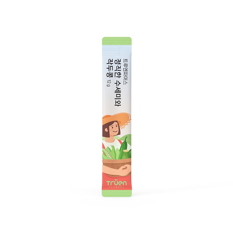 Trueen Truen Farmers Honest scrub brush and green beans /