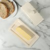 Martha Stewart Broadbrook Stoneware Butter Dish with Lid, Rectangular Covered