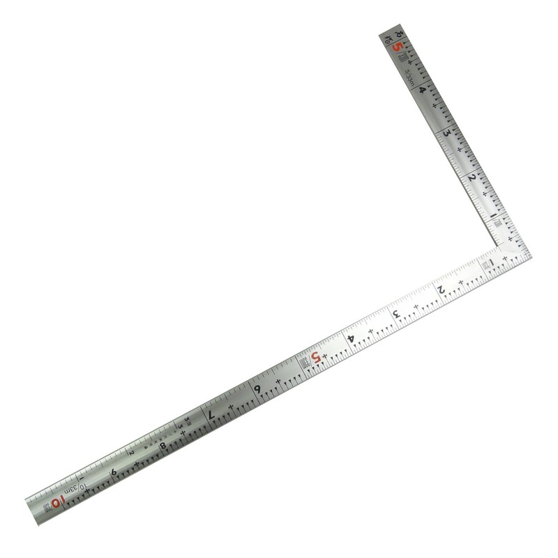 シンワ測定(Shinwa Sokutei) 曲尺 同厚 併用 30cm裏面1尺 名作赤数字入 シルバー 10642