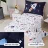 PERFEMET Twin Comforter Set 4 Piece Kids Space Rockets Comforter
