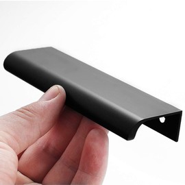 10 Pack Modern Style Finger Edge Pull Furniture DrawerHandles Hidden Cabinet Kitchen Drawer Handles Knobs, 120mm