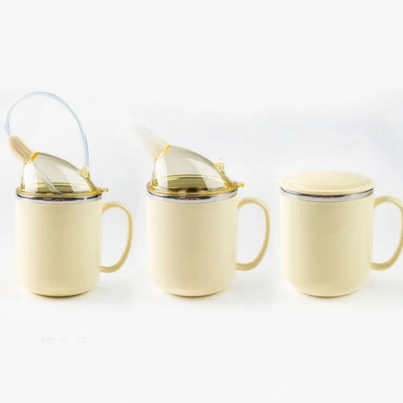 Multifunctional Nursing Water Bottole Anti Leakage Insulated Flowing Food Straw