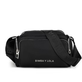 Bolso Crossbody Mujer,bolso mujer crossbody de Impermeable con correa de hombro ajustable y Bolsillo con Cremallera,Moda Bolsas Bandolera para Mujer para uso diario,viajes,trabajo (Plata/Negro puro)