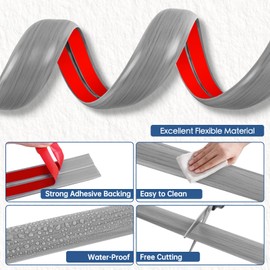 Floor Cord Cover for Wires on Floor Self Adhesive Cord Hider Floor Cable Management Wire Covers for Cords Protector Prevent Cable Trips Cord Cavity W 0.51" x H 0.31", Gray Wood, 3.3Ft