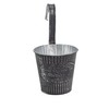 DARO DEKO Metal Hanging Pot, Grey, Diameter 13 cm, Set