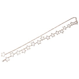 CENPEK Women'S Star Belt Chain Women'S Metal Waist Chain Dress Chain Belt Adjustable Dress Belt Alloy Belt Body Shaping Belly Jewelry (Silver)