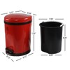 Eagrye 1.8 Gallon Small Multi-Functional Step Trash Can, Durable Plastic