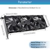 GDSTIME PCI Slot Fan 3 x 90mm 92mm Graphic Card