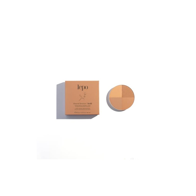 LEPO Mineral Bronzer, Compact Earth with 4 Colours, Pure Mineral