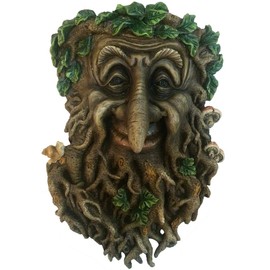 Fiesta Studios Treant Face Wall Plaque Large Garden, Greenman Decorative Gift Decor. 24cm