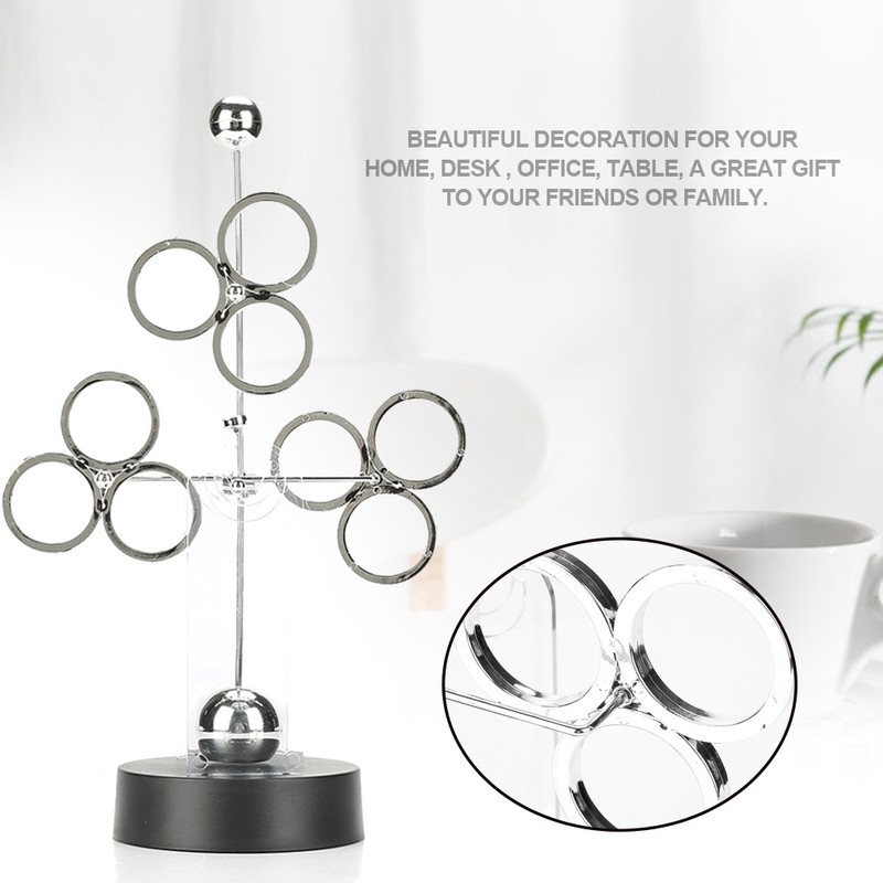Electronic Perpetual Motion Revolving Celestial Model Kinetic Art Craft Desk