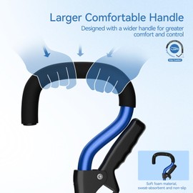 KingPavonini Canes for Women/Men with Second Handle, Foldable & Adjustable Walking Cane with 4-Pronged Base, Quad Cane for Stability, Standing, Balance, Leg Surgery Recovery