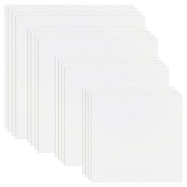 16 PCS Embroidery Cloth Pre-Cut Hand Embroidery Fabric 4 Sizes 5.9 to 11.8inch White Cotton Fabrics Cloth Squares for Embroiderys Garment Craft