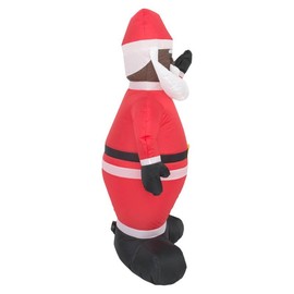 Inflatable Christmas Black Santa Claus Decoration - Inflatable Size: 4FT